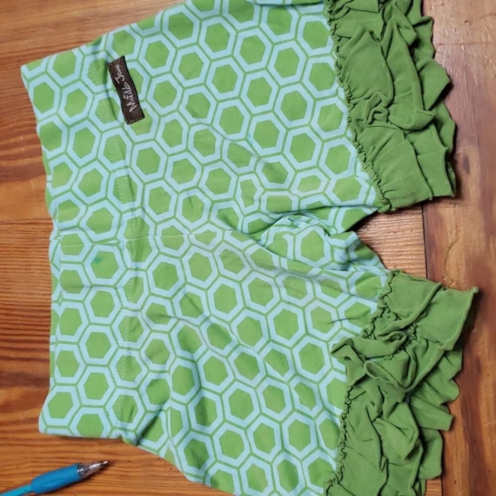 Puzzle green shorties -Matilda Jane